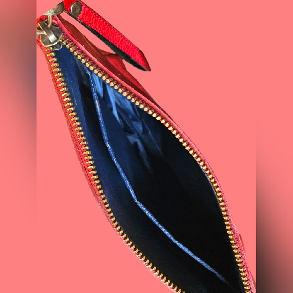 Will Leather Goods Red Wristlet - Picture 5 of 6
